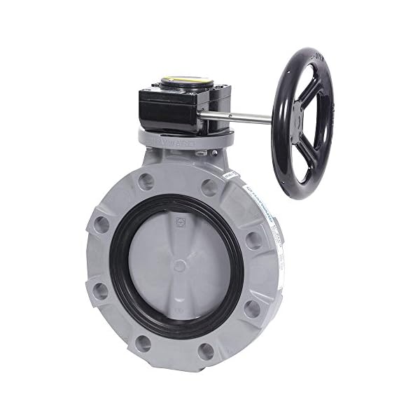 Hayward BYV22025A0EG000 Series BYV Butterfly Valve, Gear Operated, CPVC