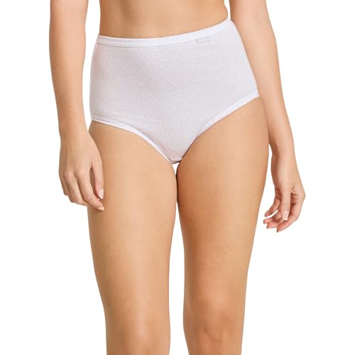Image of Jockey Women's Underwear Plus Size 100% Cotton Elance Brief - 3 Pack, Violet Veil /Coral Mist Heather /Tango Dot, 9