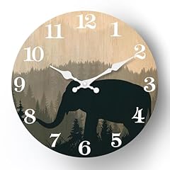 XFM 10 inch Elephant Wall Clock Silent Non Ticking Clocks Forest Wildlife Wall Clocks Battery XFM 10 inch Elephant Wall Clock Silent Non Ticking Clocks Forest Wildlife Wall Clocks Battery item