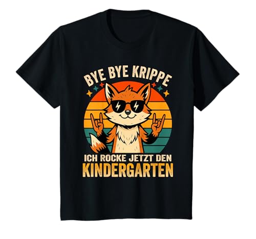 Kinder Bye Bye Krippe Ich Rocke Jetzt Den Kindergarten 2025 T-Shirt