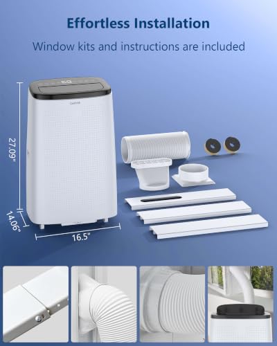 Image of Garvee 14,000 BTU Portable Air Conditioner, 9300 BTU SACC 3-in-1 AC Unit