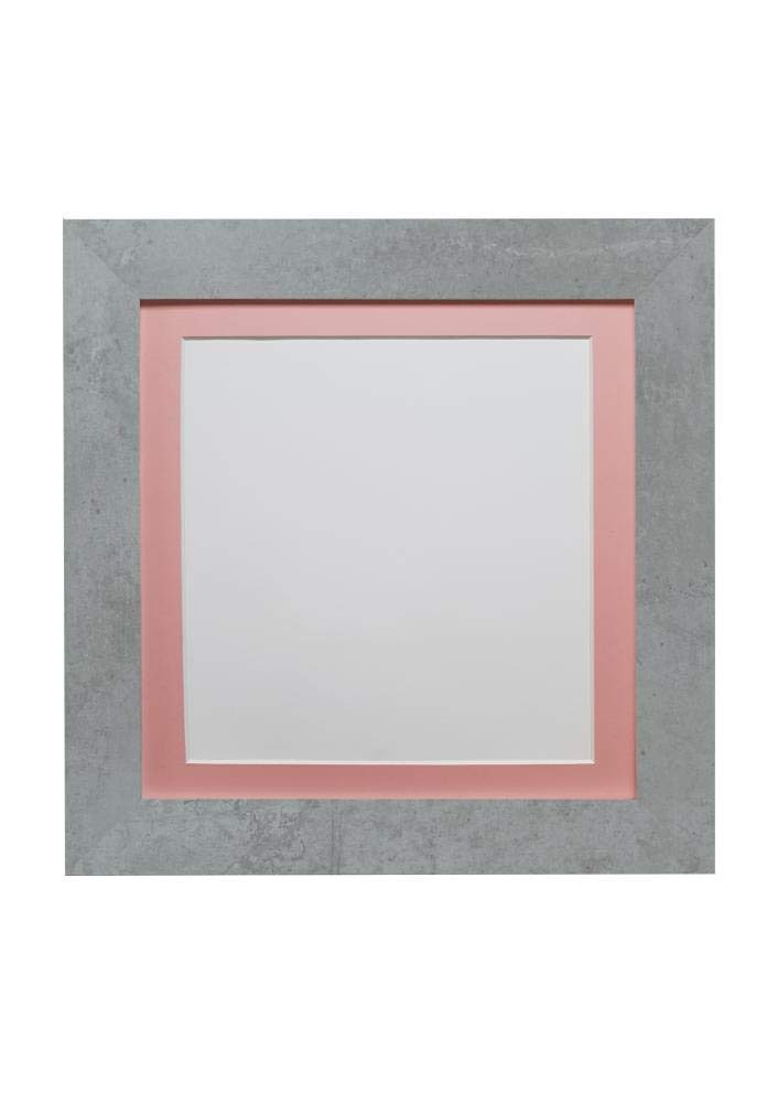 Frames By Post Mineral Grey Pink Mount Metro Picture Photo Frame Mineral Grey With Pink Mount 12 X 12 Image Size 10 X 10 Inch
