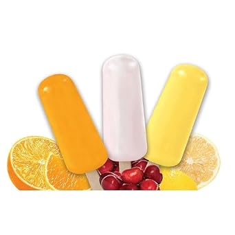 Luigis Real Italian Ice Frozen Pops Variety Pack - Orange, Lemon, White Cherry - 1.65 Ounce Pops - 9 per case