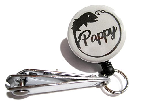 ATLanyards Pappy Fishing Cutters, Pappy Fishing Line Nippers, Pappy Gift, Gift for Pappy, Gray 21
