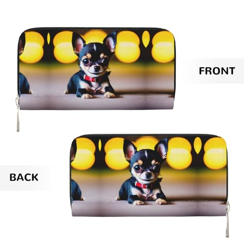 Chihuahua Dog Print Women Wallet Trendy Travel-Friendly 7.9X3.9in Casual Clutch Purse Gift for Ladies2