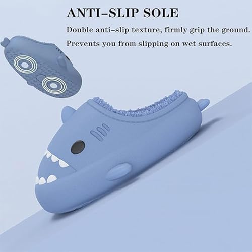 Sharklas Originals Winter, Shark Polar Slippers, Sharklas De Invierno, Shark Slippers Removable Plush Lining, Winter Warm Plush Comfy Non Slip Shark Slippers4