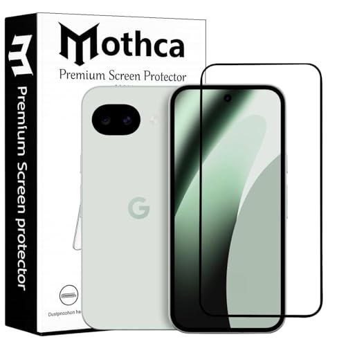Image of Mothca Military-Grade Gorilla Tempered Glass Screen Protector for Google Pixel 10A | Black | Edge-to-Edge Full Screen Coverage | Scratch Resistant | Easy Installation Kit