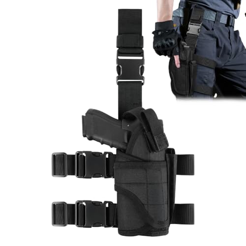 Flintronic Holster Cuisse Réglable, Tactical Legging Device, Tactique à Jambe, Holster Tactique Léger, Sac De Transport Dissimulé, pour Entraînement Tactiques en...