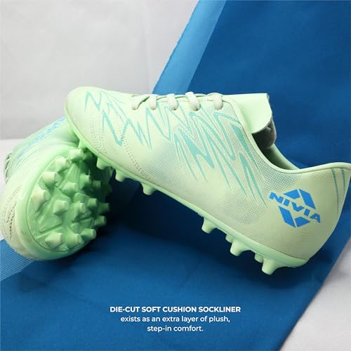 Image of Nivia Encounter 11.0 Football Stud for Mens, TPU Sole with PVC Synthetic Leather Upper for Hard and Grassy Surfaces