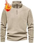 Yutdeng Sudadera sin Capucha Hombre Forro Polar Su...: 【Forro Polar】 - El sudadera sin capucha hombre sweatshirt hombre está hecho de polar mullida, es cómodo y cálido de llevar, duradero y resistente a las deformaciones, con buenas propiedades térmicas y cortavientos, ideal para el otoño y invierno. 【Su...