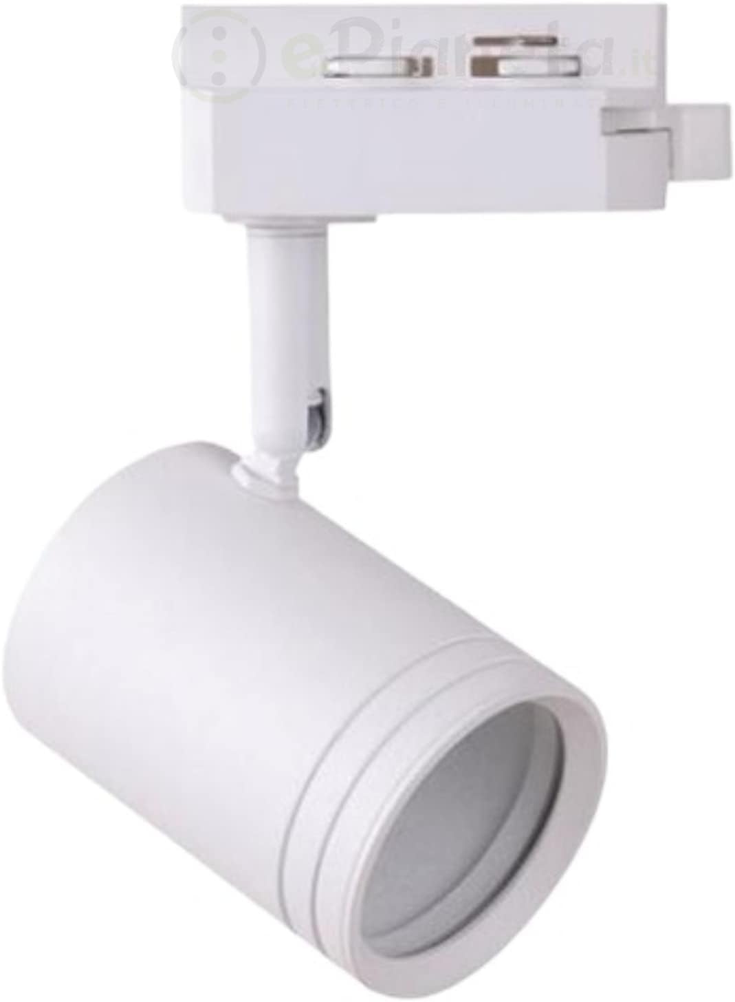 Faretto per binario track monofase, lampada LED 8W GU10 Luce Naturale 4000K, luce Negozio Vetrina Ufficio Albergo Hotel, 580 Lumen alta resa Luminosa, faro proiettore Orientabile