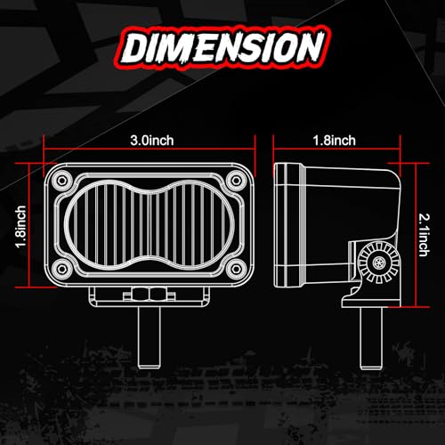 Image of LED Pods Amber 3 Inch Off Road Driving Fog Pod Light Bar