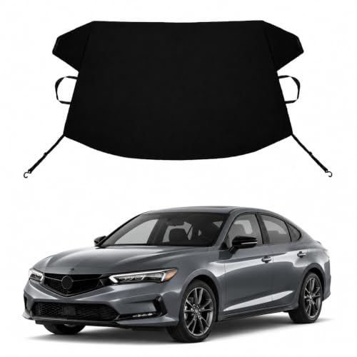 Image of Integra Custom Windshield Cover for Ice and Snow Acura Integra Heavy Duty 600D Oxford Fabric Windshield Protector Fit Waterproof Frost Snow Cover Winter Car Accessories
