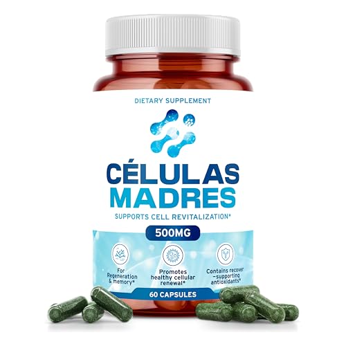 Stem Cell Supplements 500mg (60 Cap) Natural Anti-Aging & Longevity Support with Spirulina & Chlorella Boost Cellular Renewal Restore Youthful Energy Reduce Joint Soreness Celulas Madre