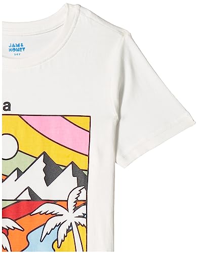 Image of Amazon Brand - Jam & Honey Boys 100% Cotton Printed Half Sleeves T-Shirt | Age 2-12 Years
