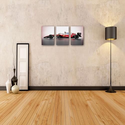 Image of Wrap & Wish Ferrari 2026 SF26 Red Formula Racing Side View Wall Split Posters Set (A3 Size, 12x18 Inch) | Pack of 3 | Vintage F1 Designs & Marvel Room Decor
