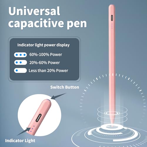 Lápiz capacitivo universal rosa para tabletas Samsung Galaxy Tab A11 y Android 3