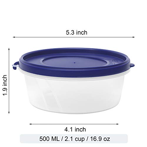 Image of Cutting EDGE 500ml Nesterware Food Storage Container Set of 6 for Pulses, Sugar, Tea, Cereals, Travelling, Spices, Office, Lunch Box (Dark Blue)
