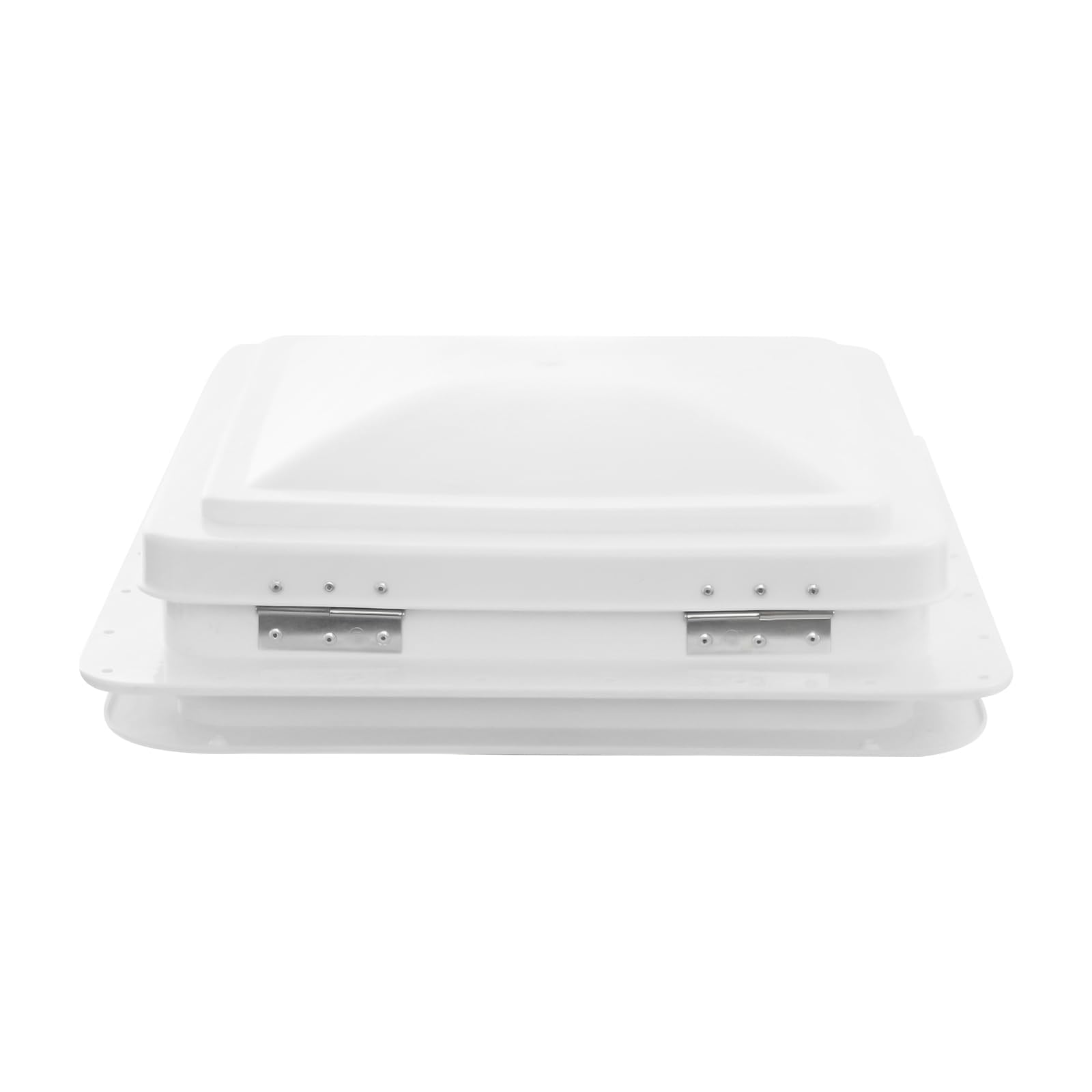 Lanterneau Camping Car 42 x 42 cm, Fenetre Camping Car Avec Moustiquaire et ventilateur intégré, Pour Ouvertures de 14 x 14 pouces, Caravane, camion, Camionnette (Blanc)