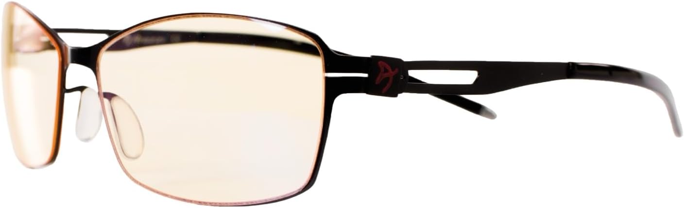 Arozzi Visione VX- 400 Computer Gaming Glasses - Anti-Glare, UV & Blue Light Protection, Eye Strain Relief, Comfortable Gaming, Black - PC/Mac/Linux