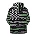 XXQGOMG Sweatshirt for Boys Zip up Hoodie Size 14-16 Green Camo American Flag Full Zipper Hooded Fashion Sweatshirt with Kangaroo Pocket Easy Washable Winter Clothes for Boys Fall Jackets