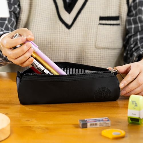 Image of EASTHILL Small Pencil Case Pencil Pouch Stationery Pen Bag Office Supplies for Girls Women-Black