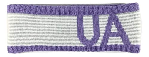 Under Armour Girls Reversible Logo Knit ColdGear Headband (Gray/Purple)