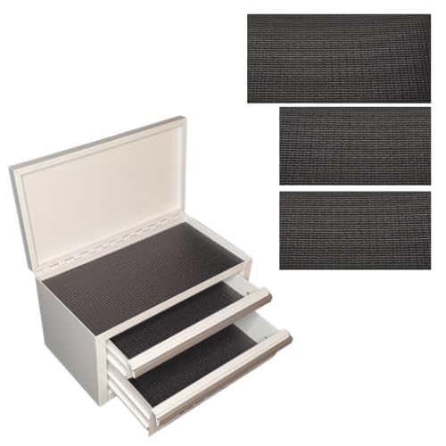 3 Piece Premium Anti-Slip Drawer Liner Set for KOBALT Mini Tool Box - Black