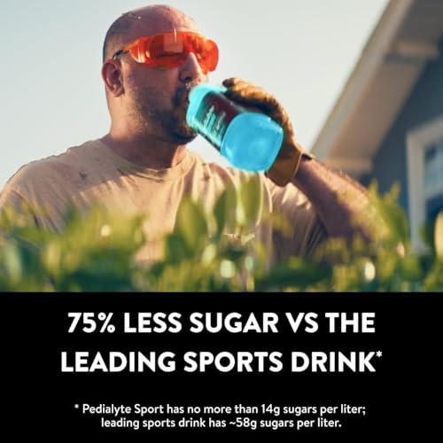 Image of Pedialyte Sport Electrolyte Drink, Fast Hydration with 5 Key Electrolytes for Muscle Support Before, During, & After Exercise, Berry Freeze, 33.8 Fl Oz (Pack of 4)