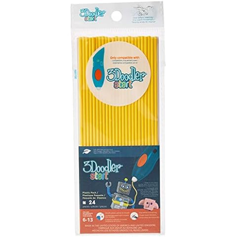 3Doodler 62116 Start Plastic Filament Refills Pack, Lemon Zest (X24 Strands) Cover