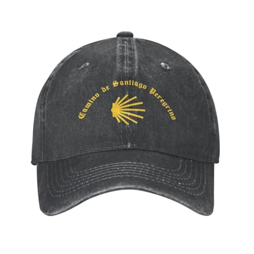 Gorra de béisbol con Estampado Punk Algodón Camino De Santiago Peregrino con Concha para Mujer Hombre Sombrero Papá Ajustable Protección Solar Accesorios Deportivos