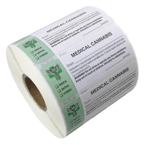 FirstZi 1000 California Compliant Universal Safety Warning Sticker Self Adhesive Identification Labels - 2.6"x1"-1000pcs per Roll Cover