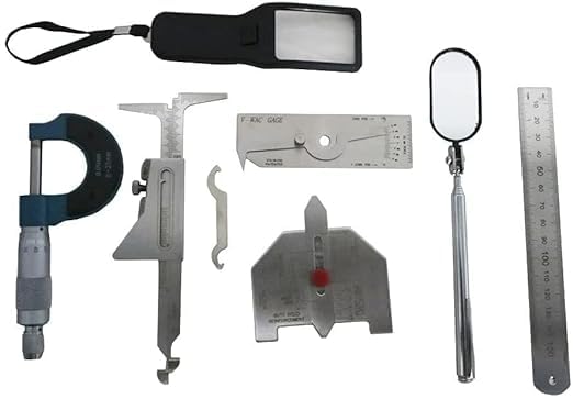 7 Pieces Combo Set Welding Inspection Ruler Welding Measure Gauge Meter