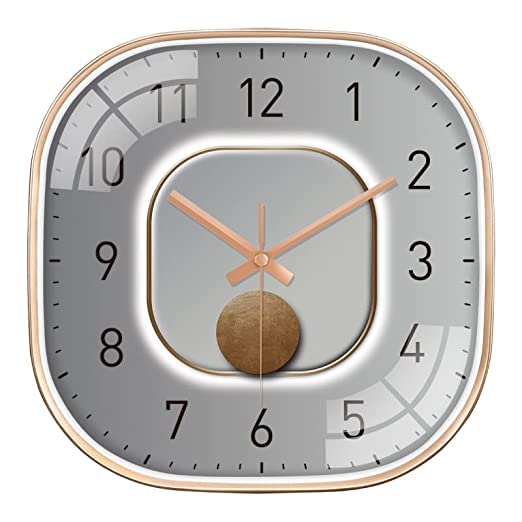 Buy Evolluxi ® Square Wall Clocks Battery Operated, Silent Non Ticking ...
