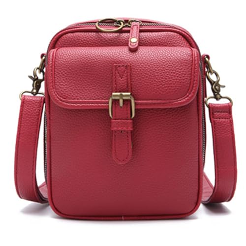 Balconfoster Crossbody Leather Bag,RFID Anti-Theft Fashion Multi-Layer Women'S Leather Bag for Women