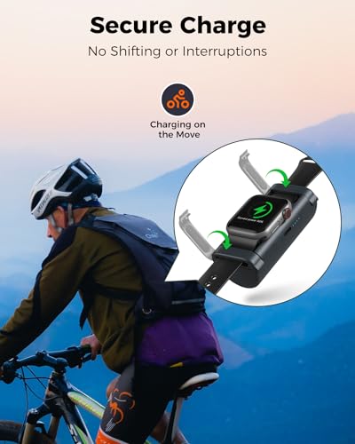 NEWQ Outdoor Power Bank for Apple Watch: Small Portable Magnetic Wireless Charger & Rechargeable 1800mAh Battery Powerbank for Charging iWatch When Camping & Traveling - Image 3