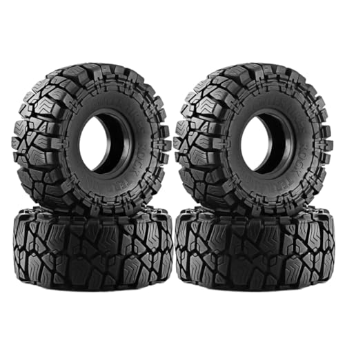 Pneus de rechange 1.9 pour chenilles RC Axial et Redcat en gomme durable