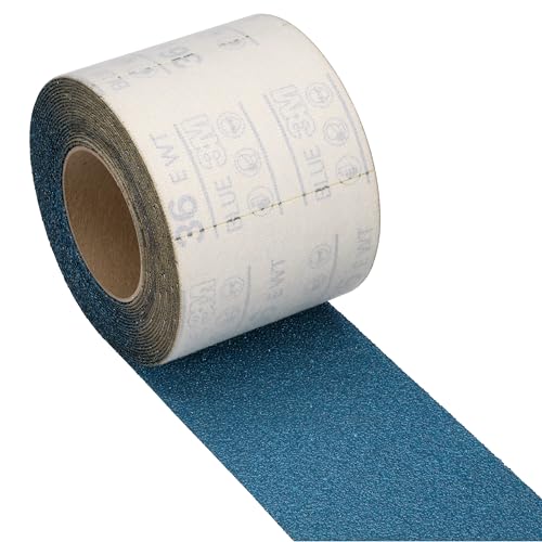 Image of 3M Hookit Blue Sheet Roll 37453, 36E, 4-1 /2 in x 8.7 yd, Excellent Performance and Cut, Sanding Sheets for Paint, Primer, Metal, Collision Repair