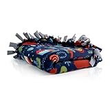 RCA Home Products Handcrafted Baby/Toddler Size Finished Tie Blanket (46' L x 30' W), Premium Anti-Pill Plush Fleece No-Sew - Forest Friends Print with Solid Gray Backing