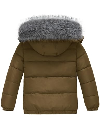 Image of wantdo Boys' Winter Coat Waterproof Puffer Jacket with Detachable Hood | Removable Faux Fur Hood,5000mm Waterproof,Fleece Lined,Outerwear,Machine Washable
