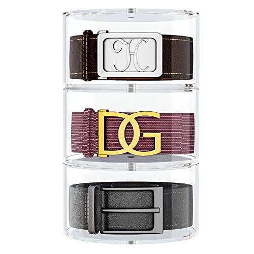 Niubee Belt Organizer, Acrylic 3 Layers Belt Case Storage Holder And Display For Accessories Like Jewelry,Watch,Bracelets #TOP7