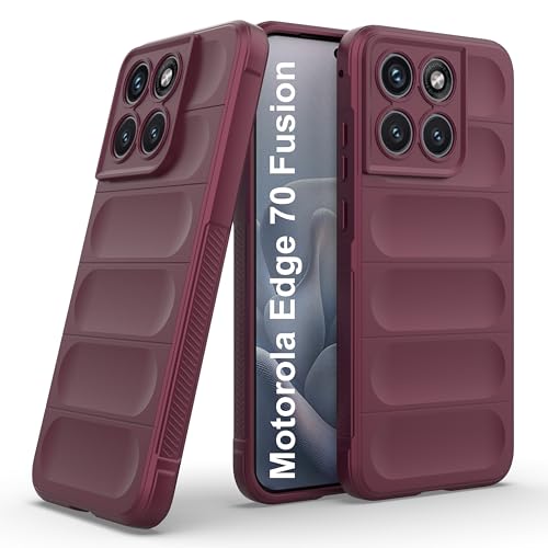 Image of Zapcase Back Case Cover for Motorola Edge 70 Fusion | Compatible for Motorola Edge 70 Fusion Back Cover | Liquid Silicon Magic Case with Camera Protection | Plum