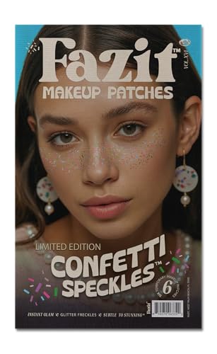 Fazit Makeup Patches - Golden Starlet - Glow Up Make-Up Patches - Cute Glitter Makeup Accessories for Women - Cosmetic Hair Glitter
