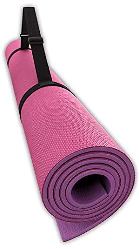 Yogamatte, umweltfreundlich, komfortabel, rutschfest, mit Tragegurt, für Yoga, Pilates, Gymnastik für Zuhause