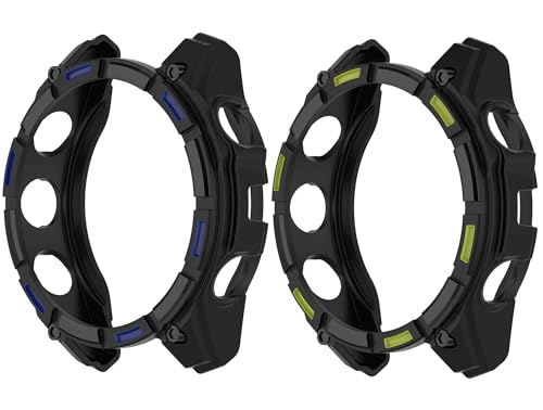 SHEAWA for Garmin�K�[�~�� Fenix 8 51mm �P�[�X �J�o�[ 2�Z�b�g �ی�P�[�X �݊��i TPU�S�� �ی�J�o�[ �ϏՌ� �A�N�Z�T���[ (�u���b�N×�u���[+�u���b�N×�O���[��)