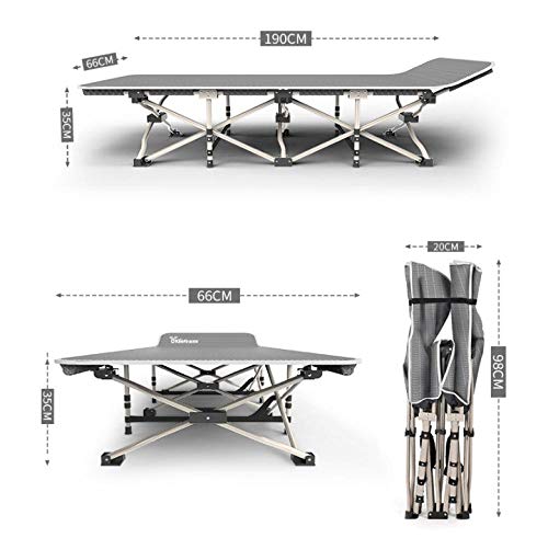 Chaise de Camping de Plage Extérieure Réglable - Transat Gris Ultra Compact et Robuste - 4