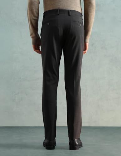 Image of Arrow Men's Tapered fit Textured Trousers