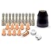 Produktbild PLAXCON Plasma Elektrode 9-6506 Spitze 9-6501 Swirl Ring 9-6507 Shield Cup 9-6003 Kit für Thermal Dynamics PCH25/38 PCH/M-26 PCH/M-28 PCH-40 Plasma Taschenlampe 23 Stück
