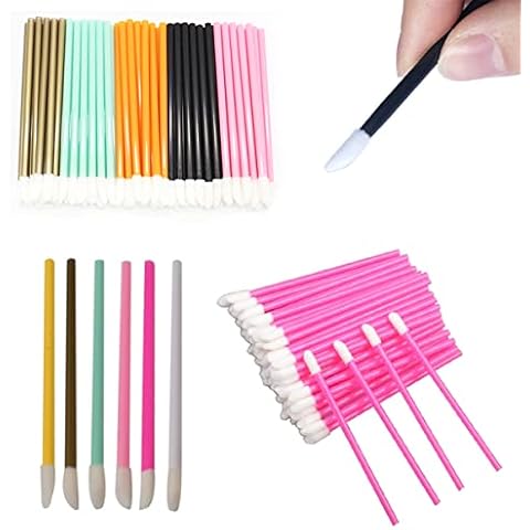 Makeup Lipstick Brushes,CHENKEE 300 PCS Disposable Lip Gloss Brush Multifunctional Lipstick Concealer Brushes Lip Applicator Wands Perfect Makeup Tool Kits for Makeup Oral Clean and Dental Cover