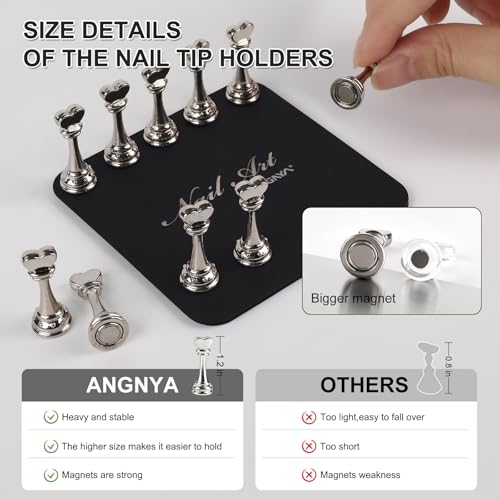 Set de soporte magnético para uñas con 200 cintas adhesivas miniatura 5